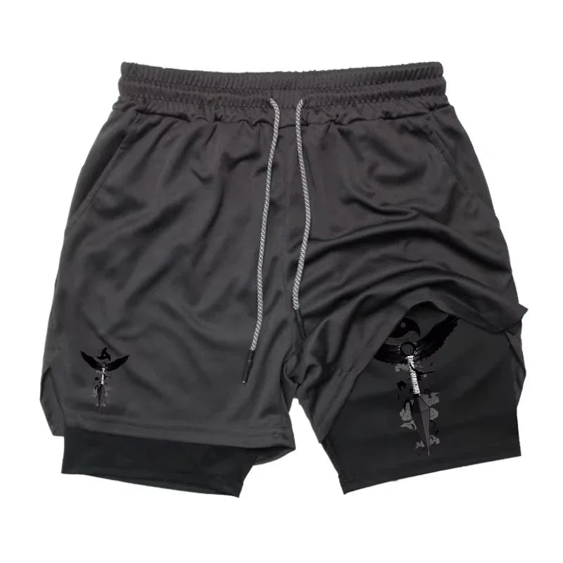 Samurai Spirit Dual-Layer Training Shorts