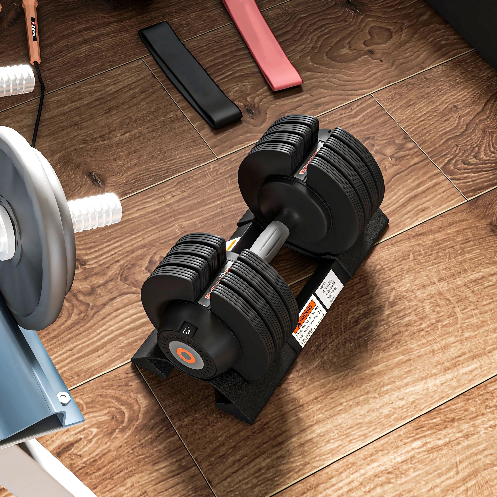 PowerGrip Adjustable Dumbbell 24KG