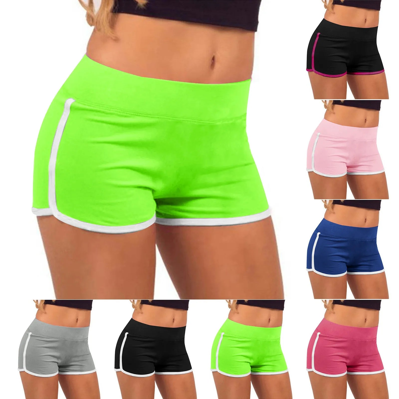 Women's Basic Slim Fitting Tight Shorts Solid Color Soft And Comforatble Boxer Underwear Home Shorts
